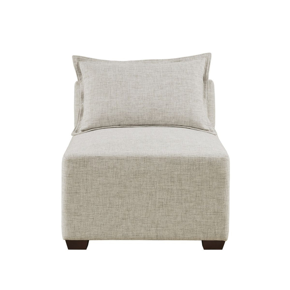 Buy farmhouse furniture Cream Off White Farmhouse Modular Armless Chair - Modern Cottage Farmhouse Furniture
