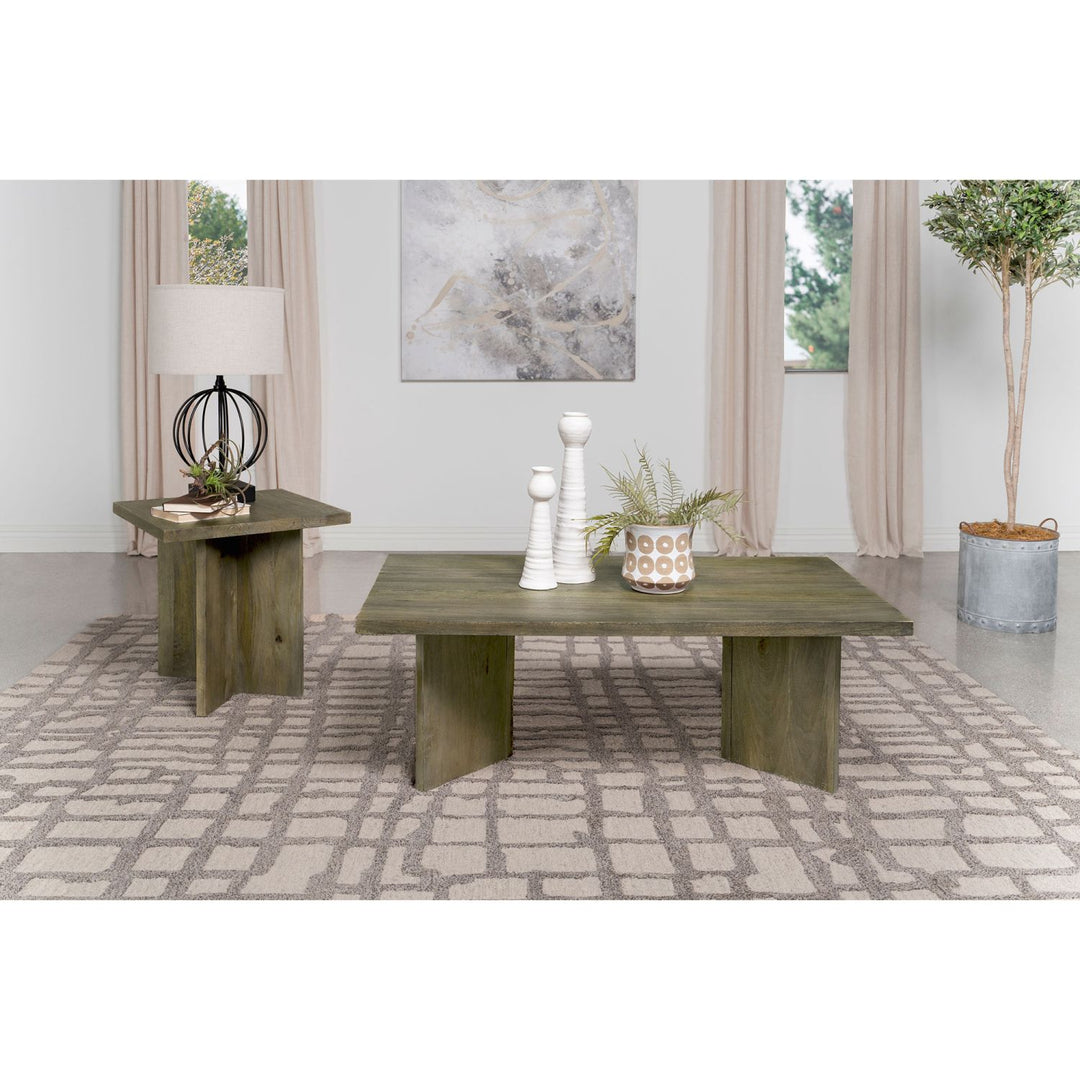 Buy farmhouse furniture Modern Farmhouse Brown Rectangular Solid Wood Coffee Table - Modern Cottage Farmhouse Furniture