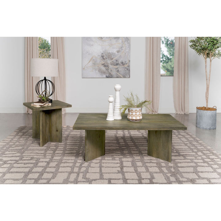 Buy farmhouse furniture Modern Farmhouse Brown Rectangular Solid Wood Coffee Table - Modern Cottage Farmhouse Furniture
