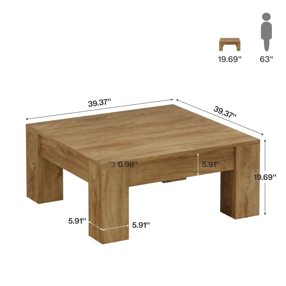 Buy farmhouse furniture Small Square Cottage Farmhouse Coffee Table - Modern Cottage Farmhouse Furniture