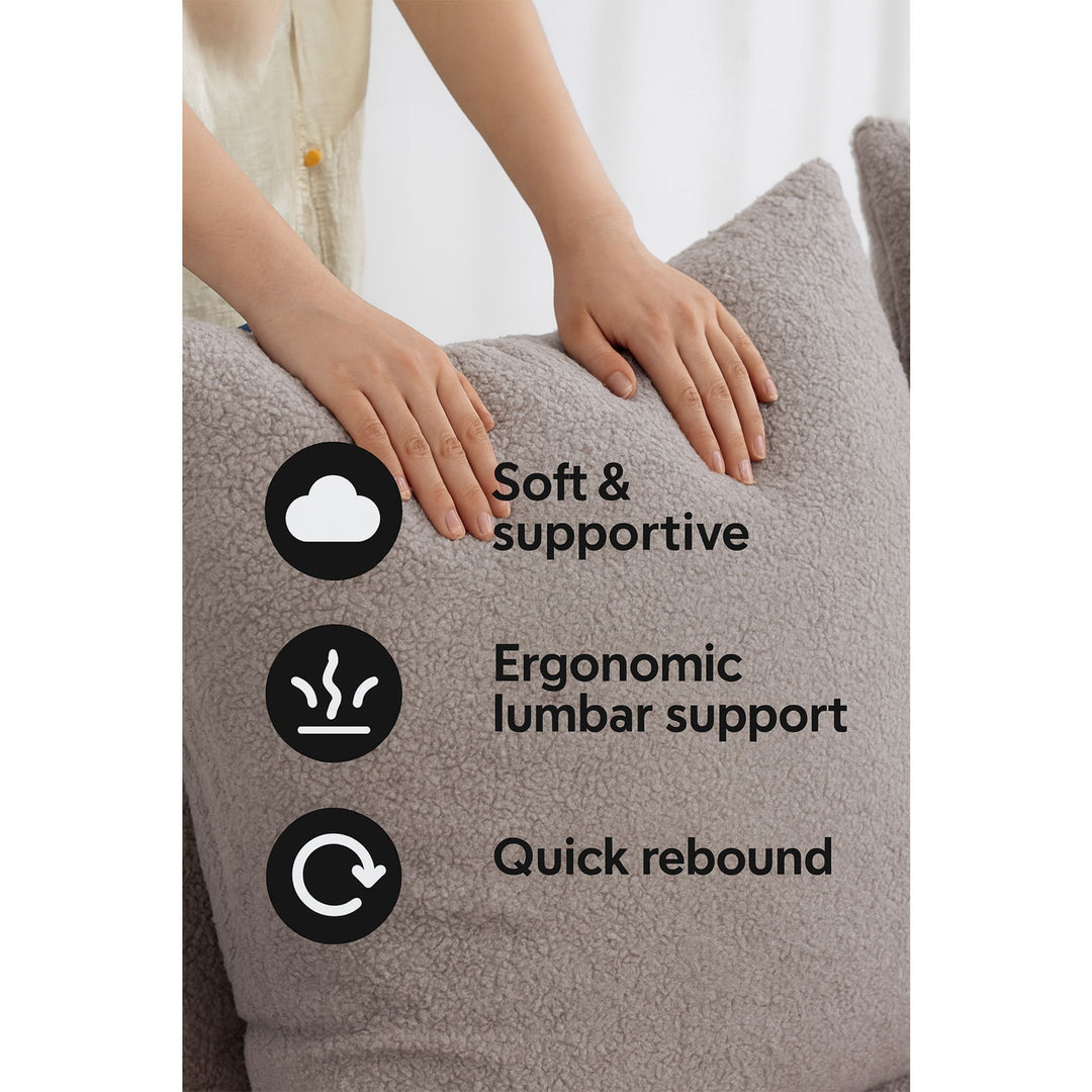 Buy farmhouse furniture Sole Terra | Simple Bouclé Minimalist Apartment Farmhouse Sofa Couch - Modern Cottage Farmhouse Furniture