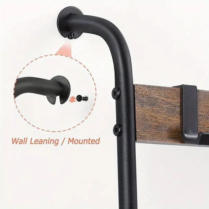 Buy farmhouse furniture Best Farmhouse Blanket Ladder | 10-Tier Rustic Wood Ladder with Hooks - Modern Cottage Farmhouse Furniture