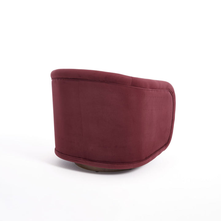 Buy farmhouse furniture Velvet Hearth | Velvet Red Contemporary Accent Chair - Modern Cottage Farmhouse Furniture