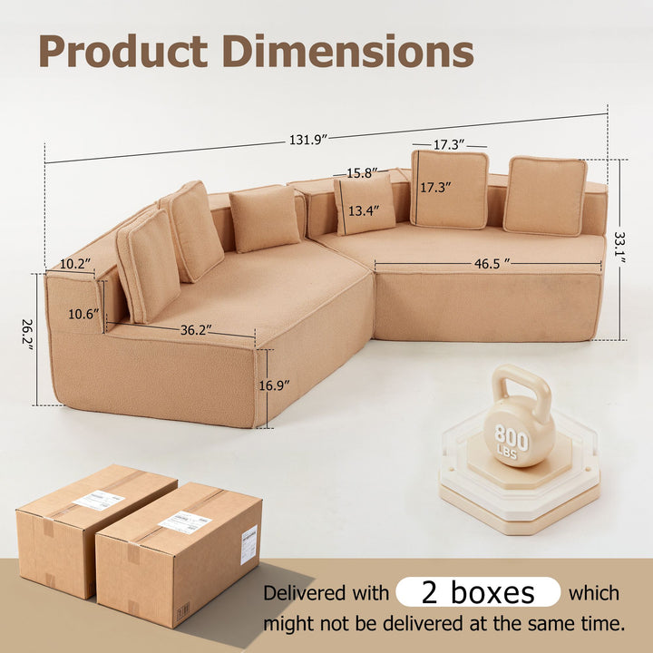 Buy farmhouse furniture The Haven • Extra Large Extra Wide Modular Modern Farmhouse Compressed Sofa - Modern Cottage Farmhouse Furniture