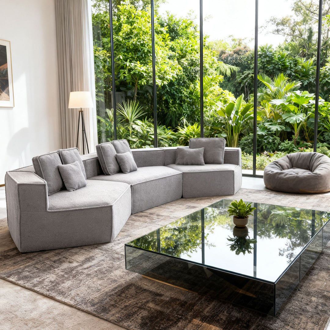 Buy farmhouse furniture Lily • Extra Large Extra Wide Modular Modern Farmhouse Compressed Sofa - Modern Cottage Farmhouse Furniture