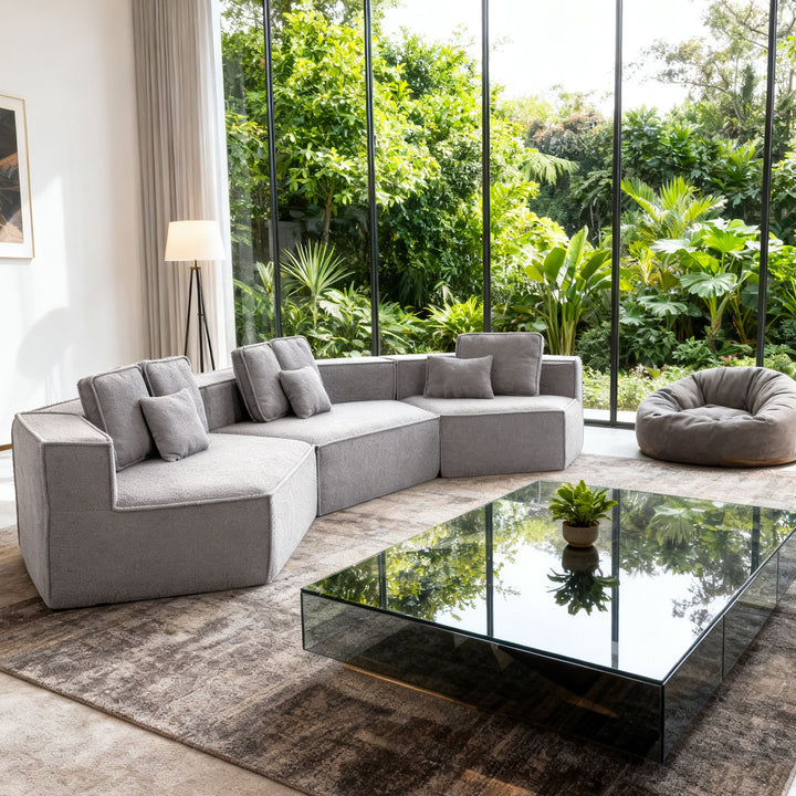 Buy farmhouse furniture Lily • Extra Large Extra Wide Modular Modern Farmhouse Compressed Sofa - Modern Cottage Farmhouse Furniture