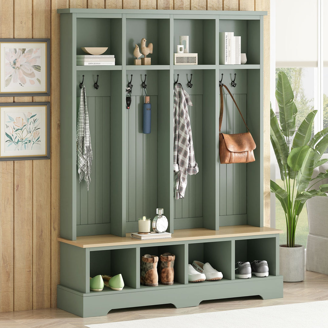 Buy farmhouse furniture Farmhouse Elegant Rustic Mudroom Entrance Entryway Bench - Modern Cottage Farmhouse Furniture