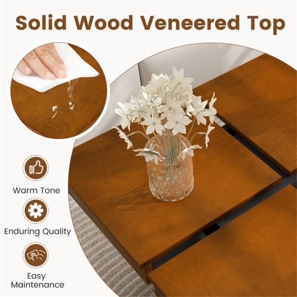 Buy farmhouse furniture Birch Wood Farm | Modern Farmhouse Luxury Square Floating Coffee - Modern Cottage Farmhouse Furniture