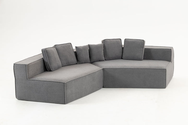 Buy farmhouse furniture The Haven • Extra Large Extra Wide Modular Modern Farmhouse Compressed Sofa - Modern Cottage Farmhouse Furniture