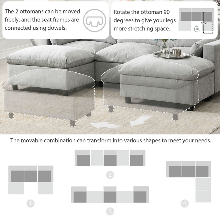 Buy farmhouse furniture Modern Farmhouse Grey Three Seater Sofa Couch - Modern Cottage Farmhouse Furniture
