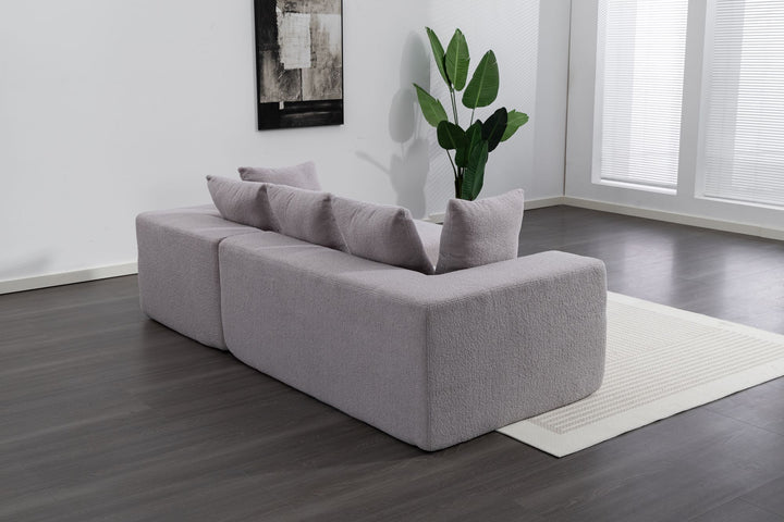Buy farmhouse furniture Sole Terra | Simple Bouclé Minimalist Apartment Farmhouse Sofa Couch - Modern Cottage Farmhouse Furniture