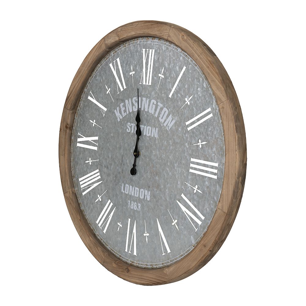 Buy farmhouse furniture 33 inch Farmhouse Grant Oversized Wall Clock with Fir Wood Frame - Modern Cottage Farmhouse Furniture