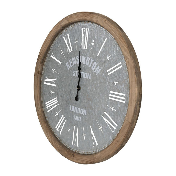 Buy farmhouse furniture 33 inch Farmhouse Grant Oversized Wall Clock with Fir Wood Frame - Modern Cottage Farmhouse Furniture
