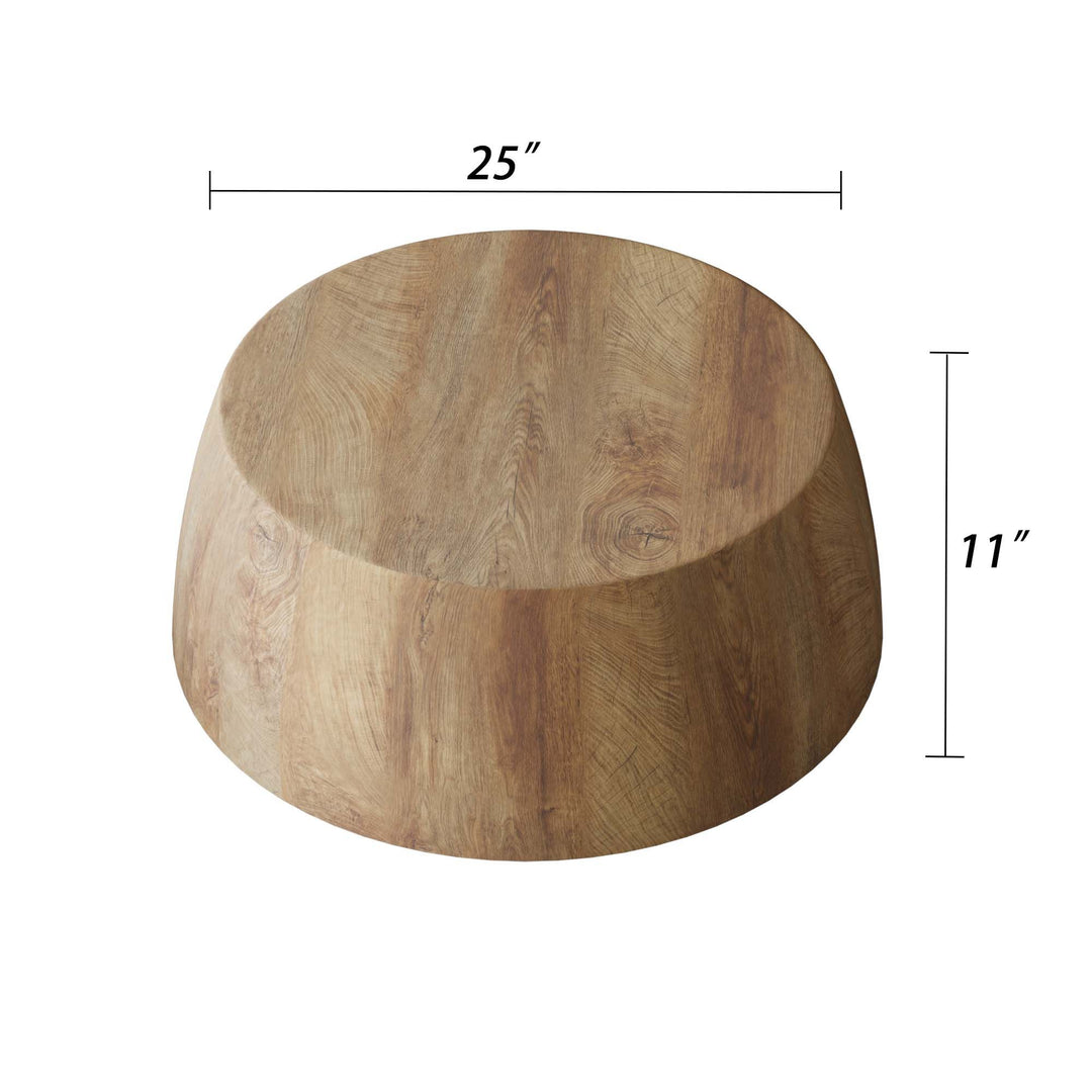 Buy farmhouse furniture White Oak Farm | Modern Farmhouse Wooden Round Coffee table - Modern Cottage Farmhouse Furniture