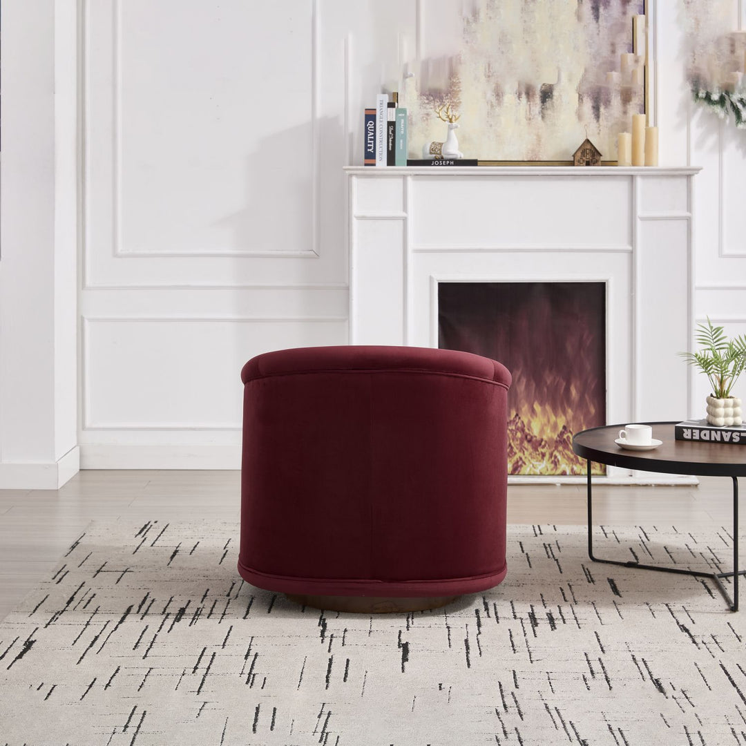 Buy farmhouse furniture Velvet Hearth | Velvet Red Contemporary Accent Chair - Modern Cottage Farmhouse Furniture