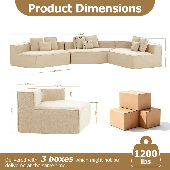 Buy farmhouse furniture Lily • Extra Large Extra Wide Modular Modern Farmhouse Compressed Sofa - Modern Cottage Farmhouse Furniture