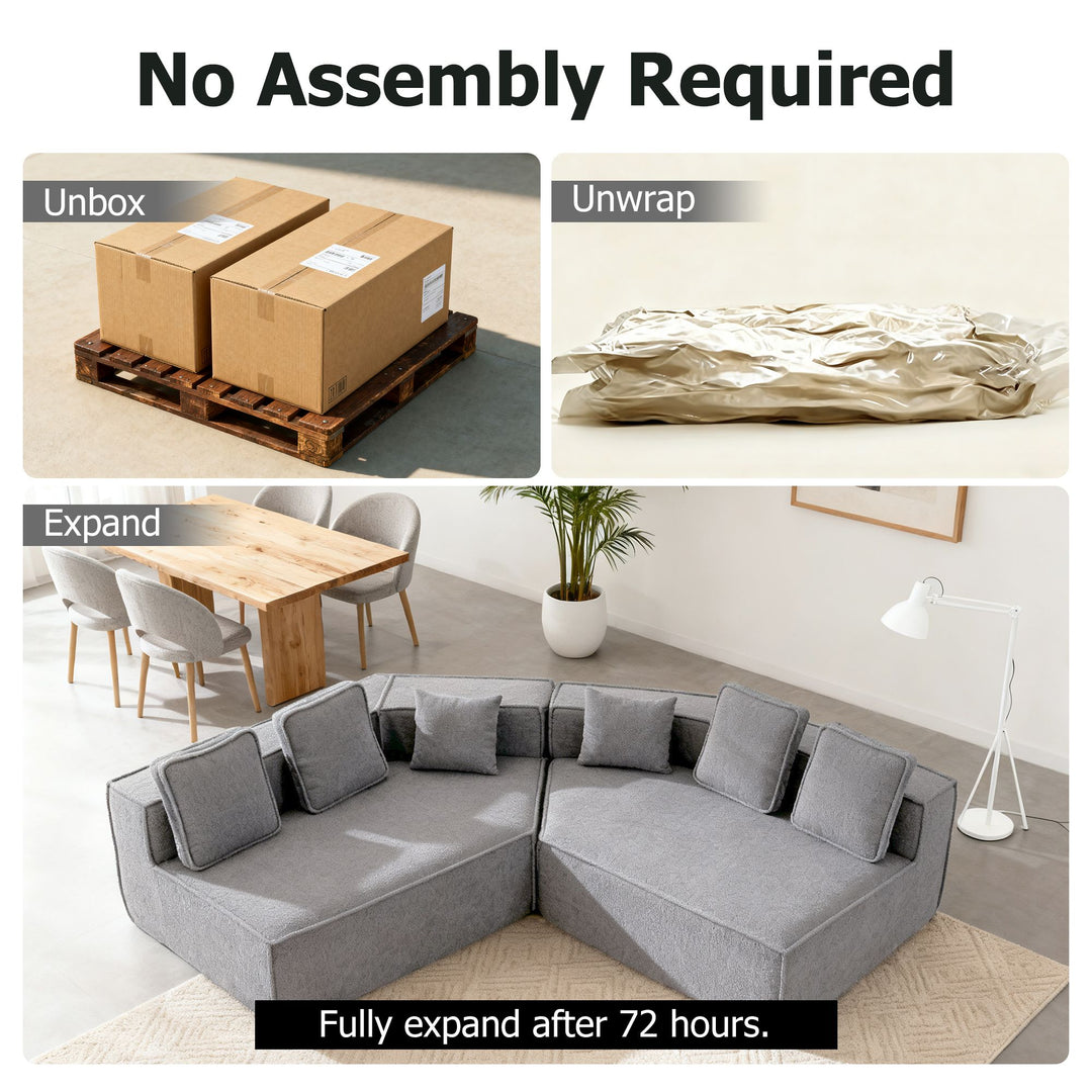 Buy farmhouse furniture The Haven • Extra Large Extra Wide Modular Modern Farmhouse Compressed Sofa - Modern Cottage Farmhouse Furniture