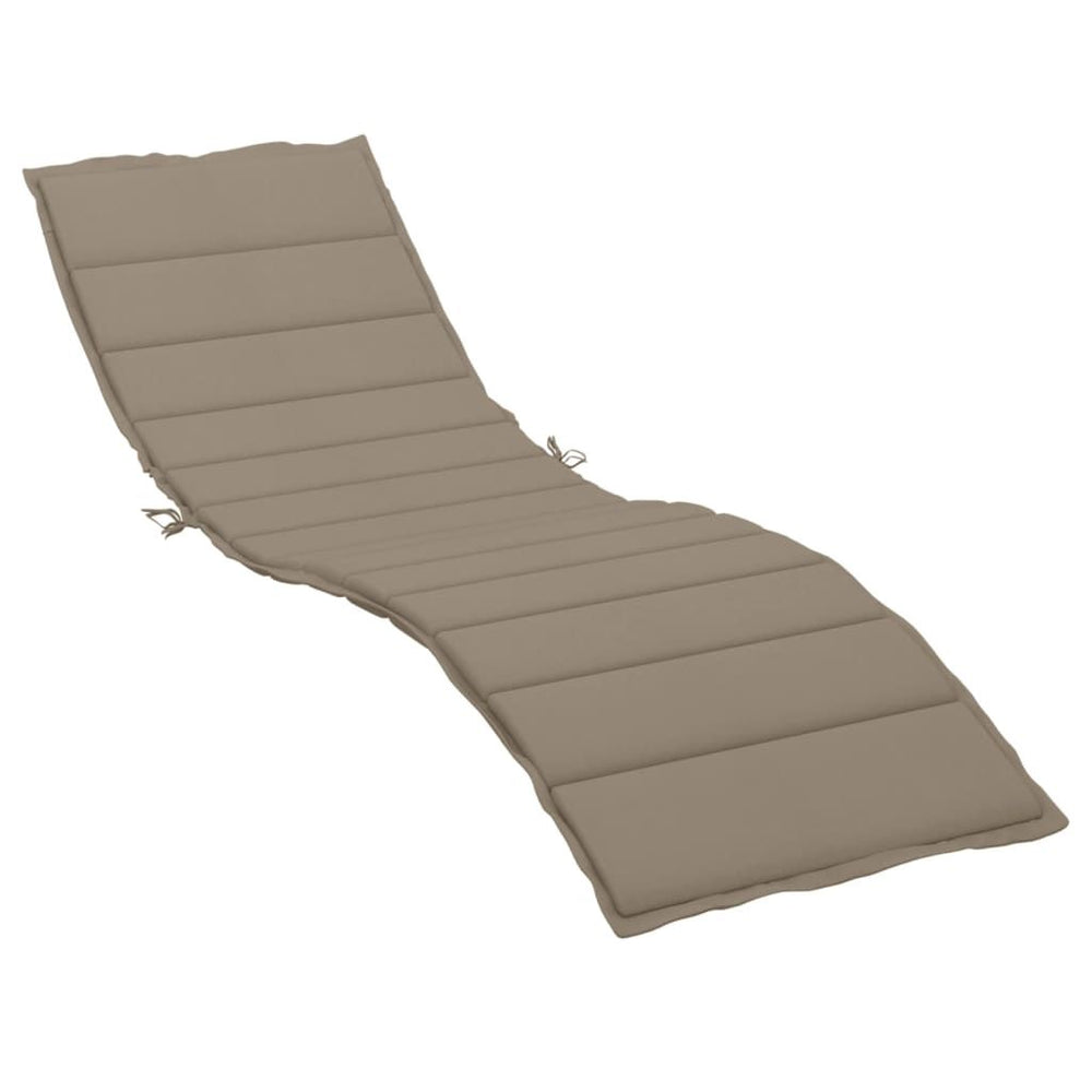 Buy farmhouse furniture Sun Lounger Cushion Taupe Oxford fabric - Modern Cottage Farmhouse Furniture
