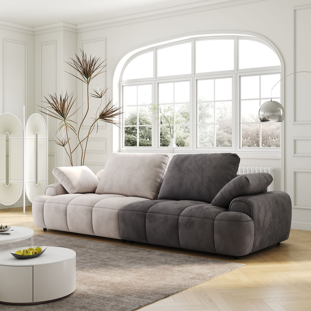 Buy farmhouse furniture Modern Farmhouse Two-Seat Sofa | Large 86.6" Living Room Couch - Modern Cottage Farmhouse Furniture