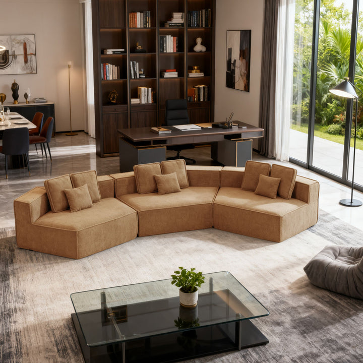 Buy farmhouse furniture Lily • Extra Large Extra Wide Modular Modern Farmhouse Compressed Sofa - Modern Cottage Farmhouse Furniture