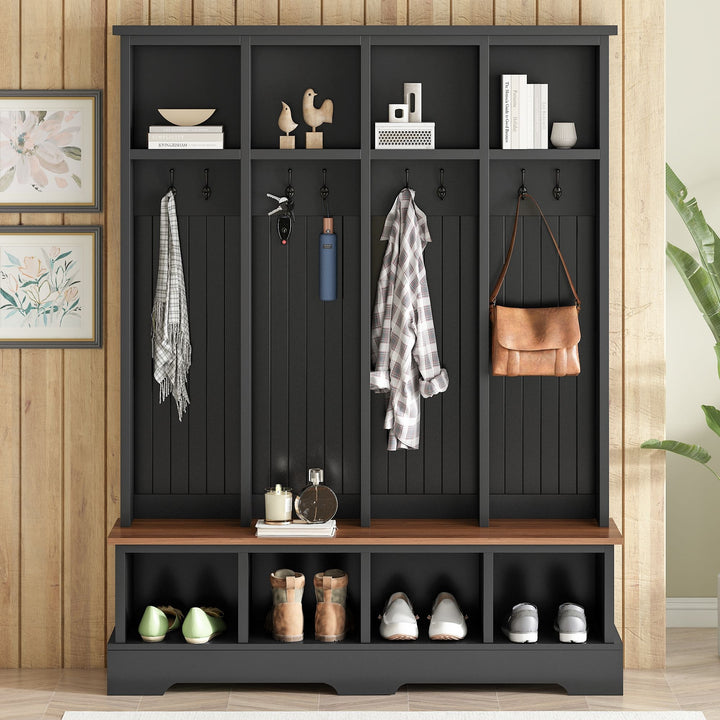 Buy farmhouse furniture Farmhouse Elegant Rustic Mudroom Entrance Entryway Bench - Modern Cottage Farmhouse Furniture