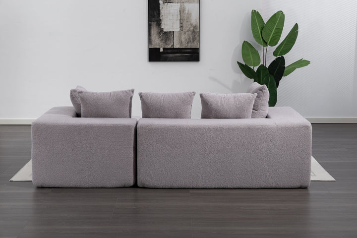 Buy farmhouse furniture Sole Terra | Simple Bouclé Minimalist Apartment Farmhouse Sofa Couch - Modern Cottage Farmhouse Furniture