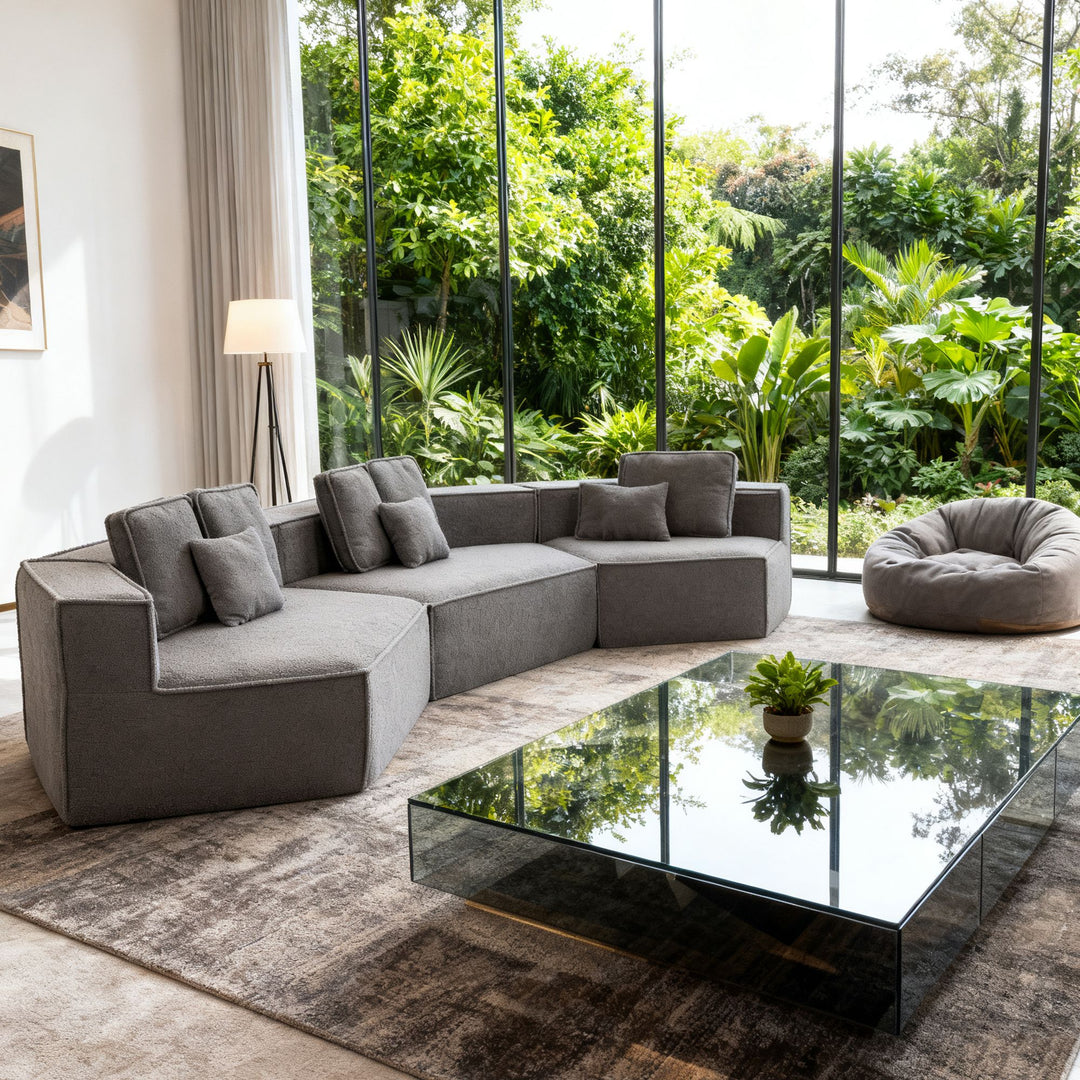 Buy farmhouse furniture Lily • Extra Large Extra Wide Modular Modern Farmhouse Compressed Sofa - Modern Cottage Farmhouse Furniture