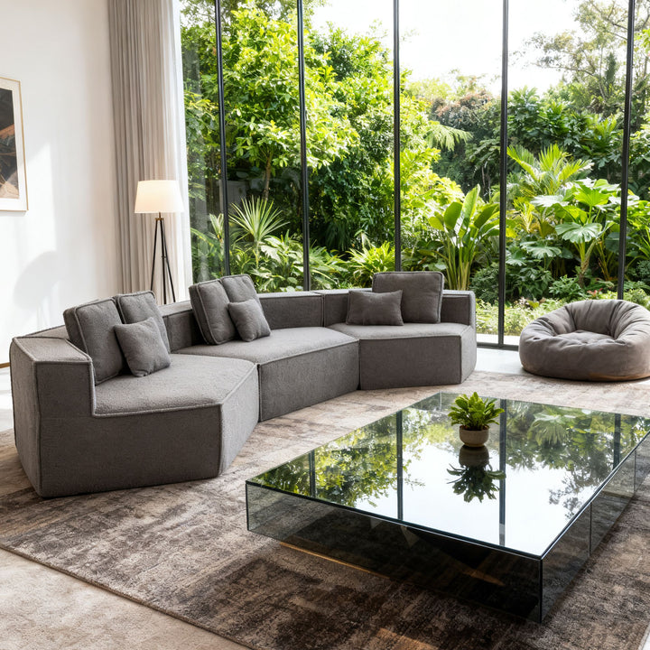 Buy farmhouse furniture Lily • Extra Large Extra Wide Modular Modern Farmhouse Compressed Sofa - Modern Cottage Farmhouse Furniture