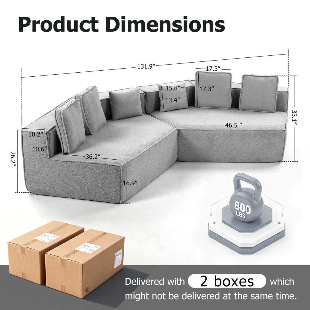 Buy farmhouse furniture The Haven • Extra Large Extra Wide Modular Modern Farmhouse Compressed Sofa - Modern Cottage Farmhouse Furniture