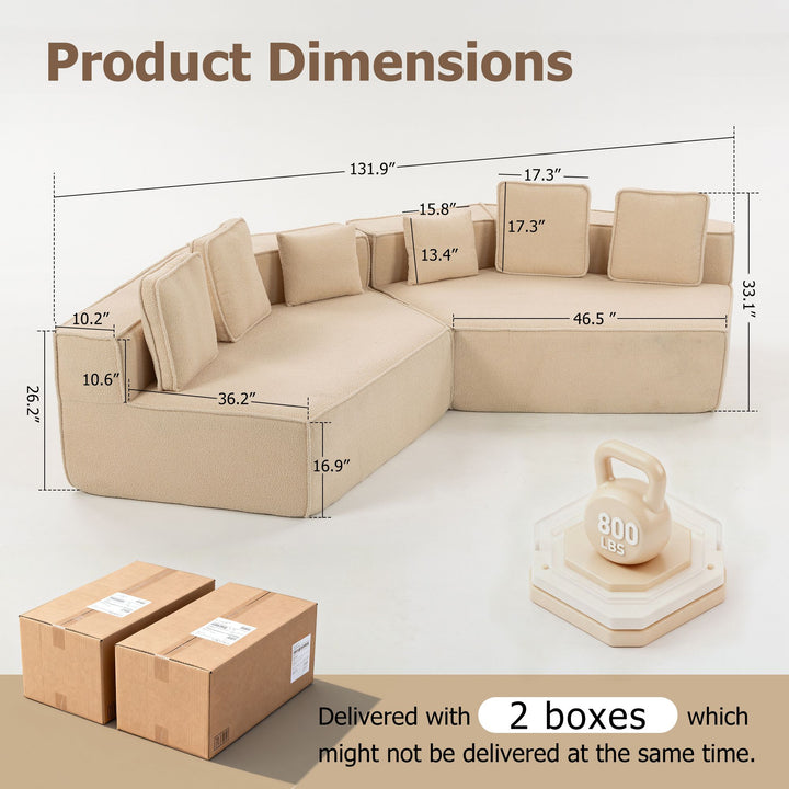 Buy farmhouse furniture The Haven • Extra Large Extra Wide Modular Modern Farmhouse Compressed Sofa - Modern Cottage Farmhouse Furniture