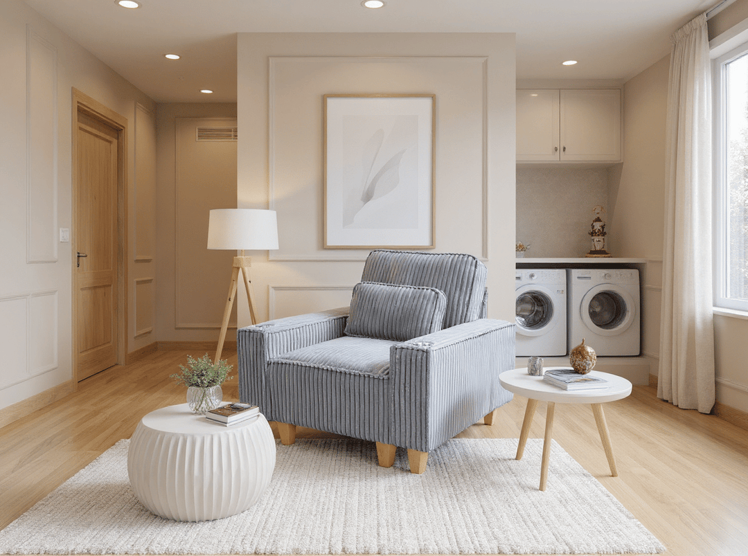 Buy farmhouse furniture Beige Modern Contemporary Cottage Accent Chair - Modern Cottage Farmhouse Furniture