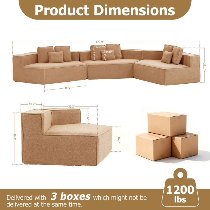 Buy farmhouse furniture Lily • Extra Large Extra Wide Modular Modern Farmhouse Compressed Sofa - Modern Cottage Farmhouse Furniture