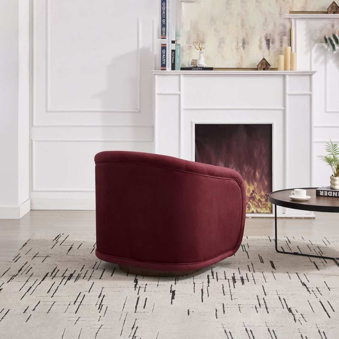 Buy farmhouse furniture Velvet Hearth | Velvet Red Contemporary Accent Chair - Modern Cottage Farmhouse Furniture