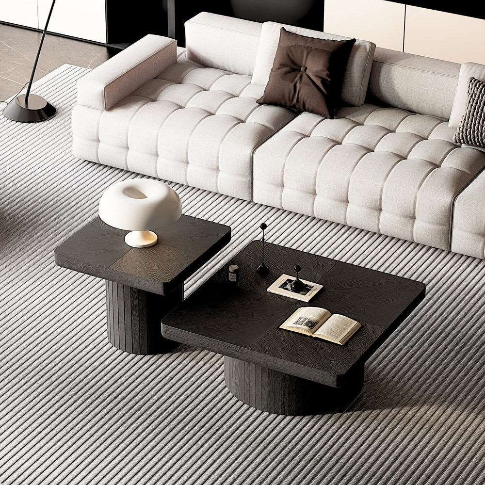 Buy farmhouse furniture Best Farmhouse Coffee Table Set | Wood Nesting Tables for Living Room - Modern Cottage Farmhouse Furniture