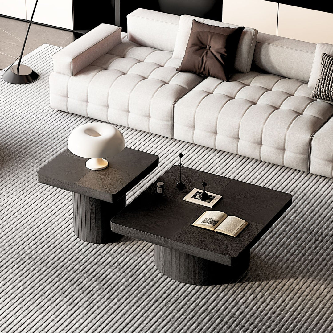 Buy farmhouse furniture Best Farmhouse Coffee Table Set | Wood Nesting Tables for Living Room - Modern Cottage Farmhouse Furniture