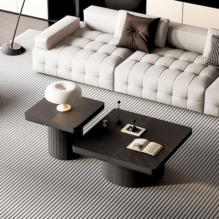 Buy farmhouse furniture Best Farmhouse Coffee Table Set | Wood Nesting Tables for Living Room - Modern Cottage Farmhouse Furniture