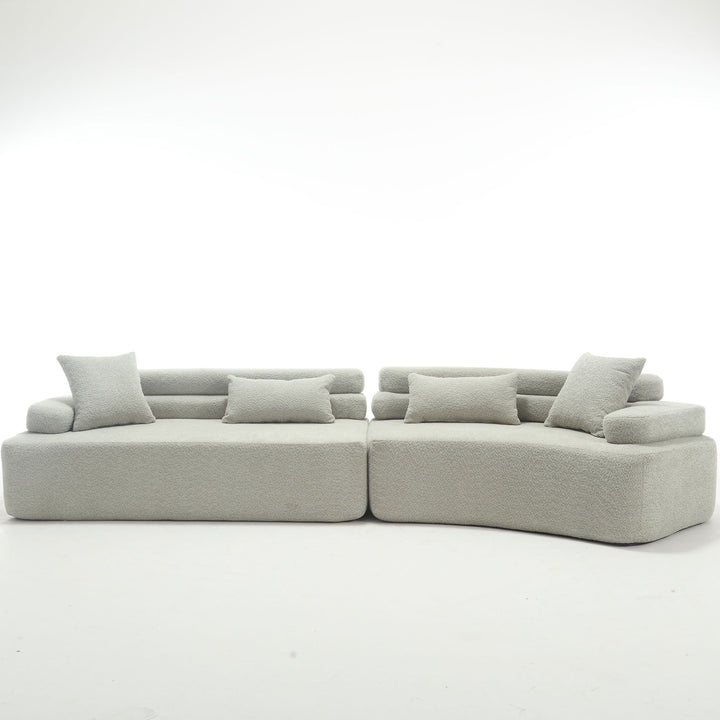 Buy farmhouse furniture Upholstered Curve Modern Minimalist Farmhouse Sofa Couch - Modern Cottage Farmhouse Furniture