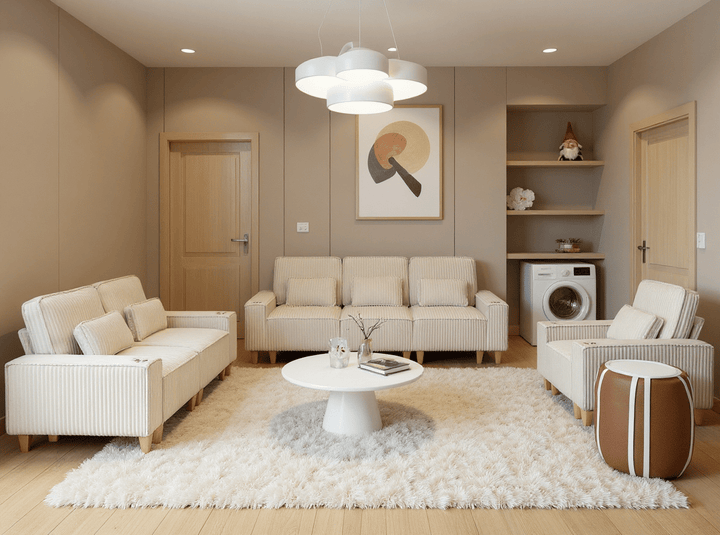 Buy farmhouse furniture Beige Modern Contemporary Cottage Accent Chair - Modern Cottage Farmhouse Furniture