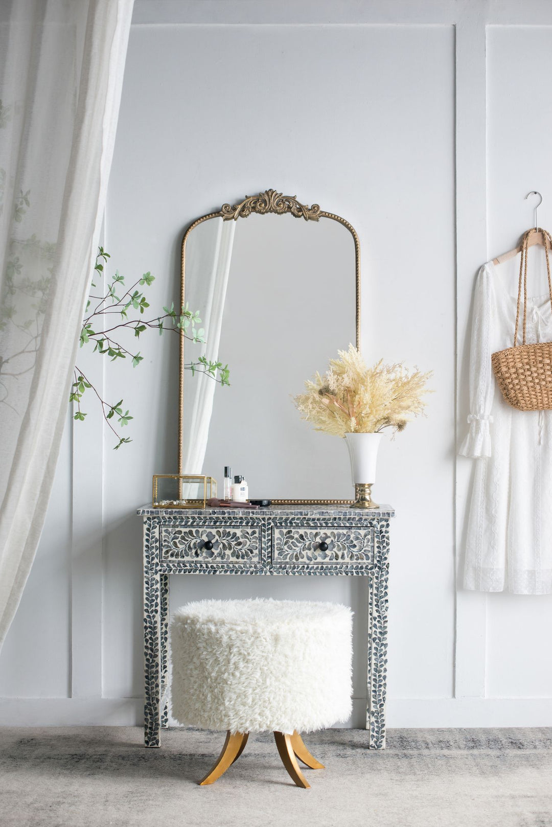 Buy farmhouse furniture Les Saules | Elegant Modern Farmhouse Gold Contemporary Large Arched Full Length Mirror - Modern Cottage Farmhouse Furniture
