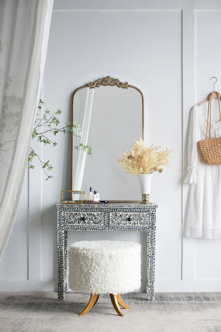 Buy farmhouse furniture Les Saules | Elegant Modern Farmhouse Gold Contemporary Large Arched Full Length Mirror - Modern Cottage Farmhouse Furniture