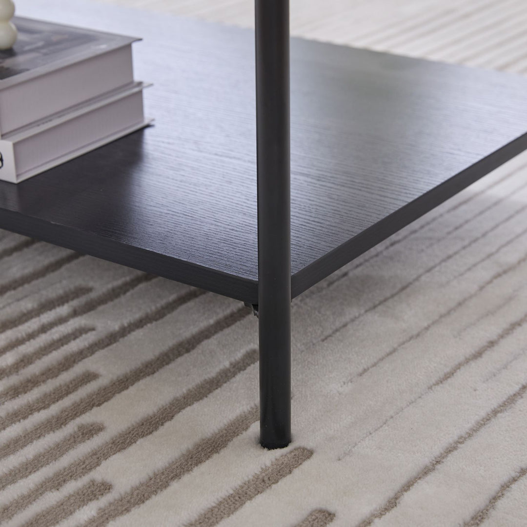 Buy farmhouse furniture Best Farmhouse Wide Upholstered Tufted Foot Rest with Black Metal Legs - Modern Cottage Farmhouse Furniture