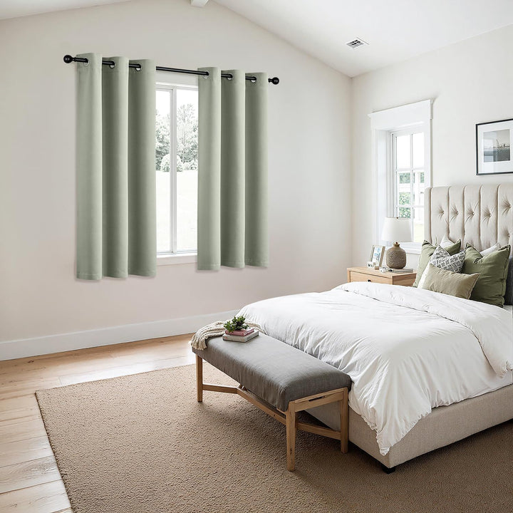 Buy farmhouse furniture The Fernwood | Sage Green Blackout Curtains 63 Inches Long 2 Panels - Modern Cottage Farmhouse Furniture