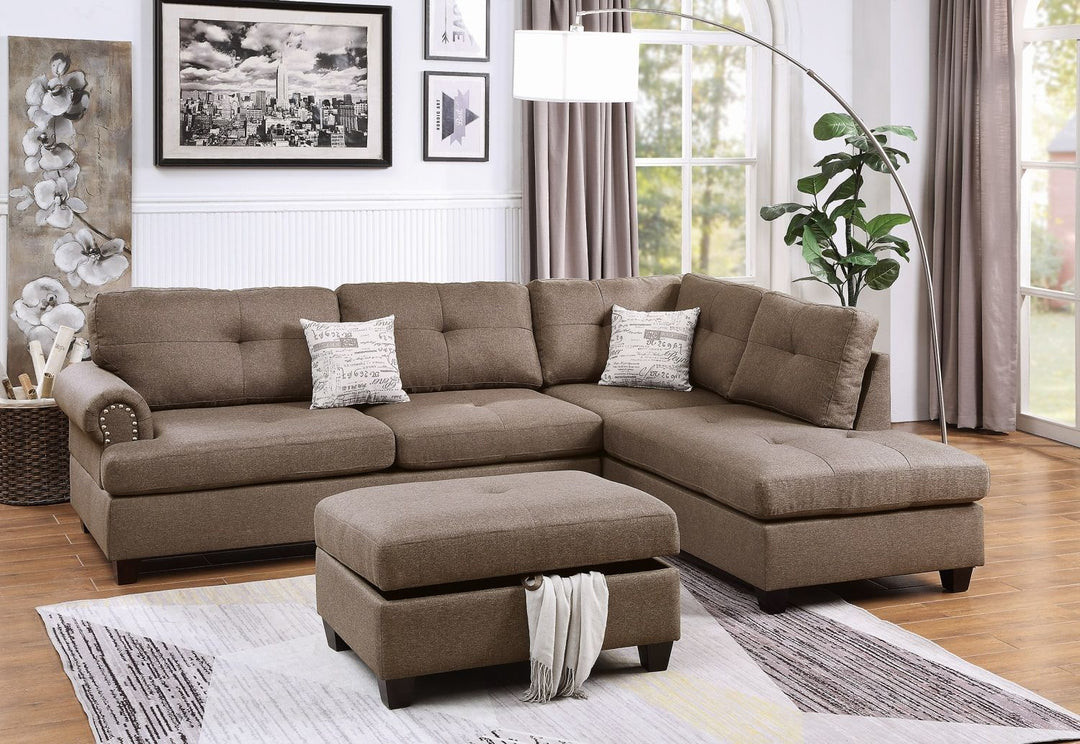 Buy farmhouse furniture Contemporary Farmhouse 3-pcs Sofa Sectional Couch - Modern Cottage Farmhouse Furniture
