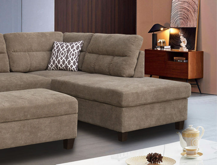 Buy farmhouse furniture 103.5" Brown Farmhouse Couch Sectional Sofa - Modern Cottage Farmhouse Furniture