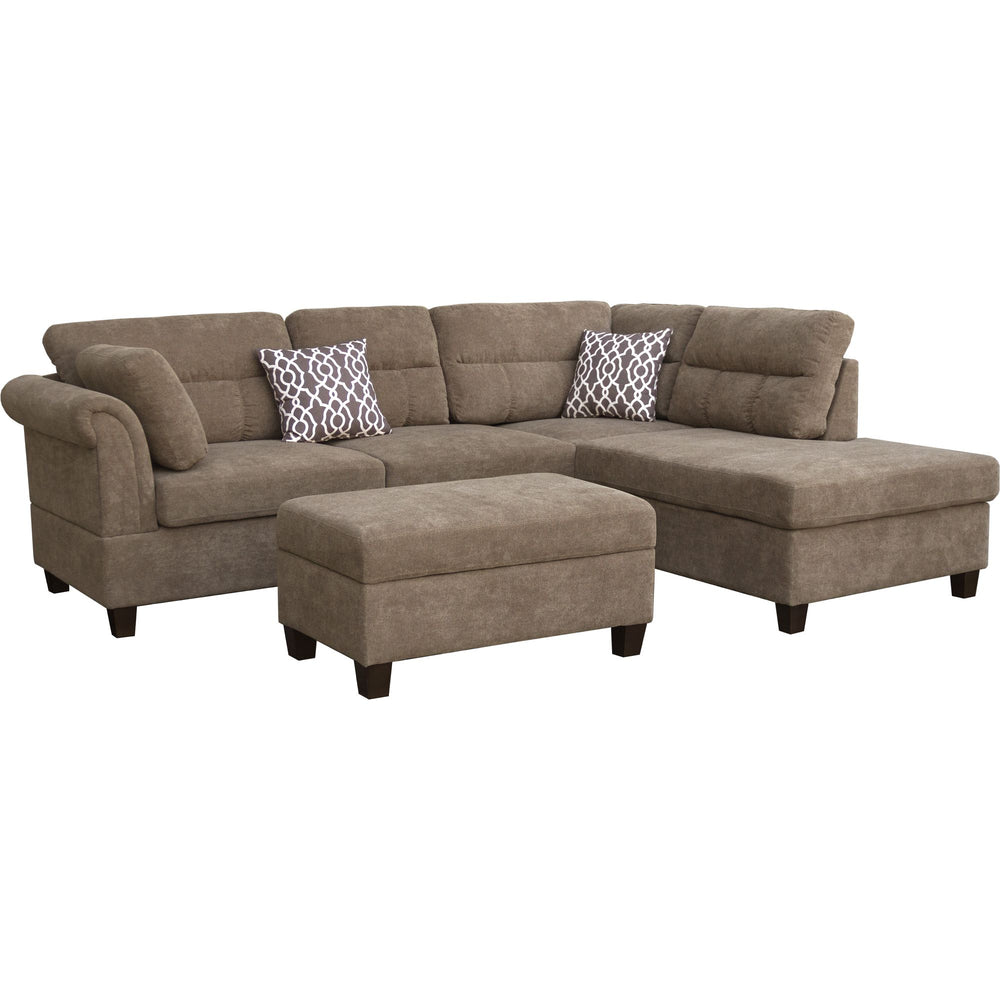 Buy farmhouse furniture 103.5" Brown Farmhouse Couch Sectional Sofa - Modern Cottage Farmhouse Furniture