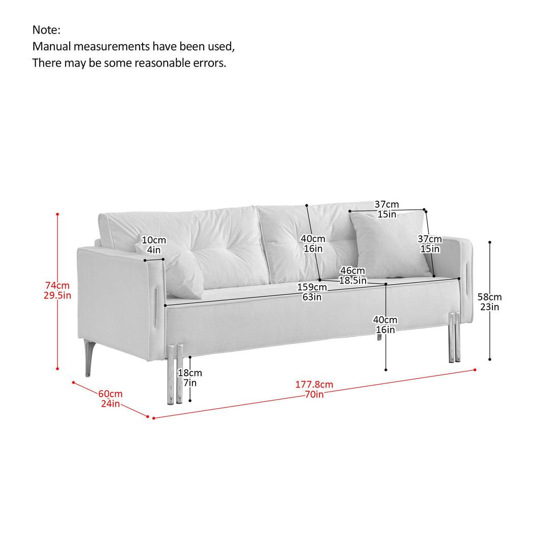 Buy farmhouse furniture Modern Farmhouse Cottage Upholstered 3-Seater Sofa Couch - Modern Cottage Farmhouse Furniture