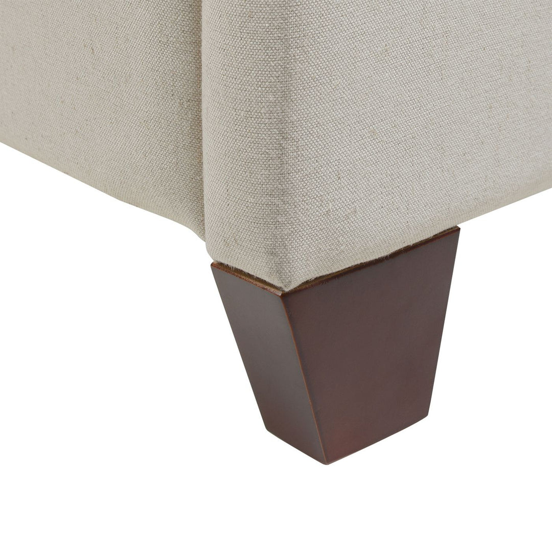 Buy farmhouse furniture Manhattan Shelter King Platform Bed Frame, Light Beige Linen - Modern Cottage Farmhouse Furniture
