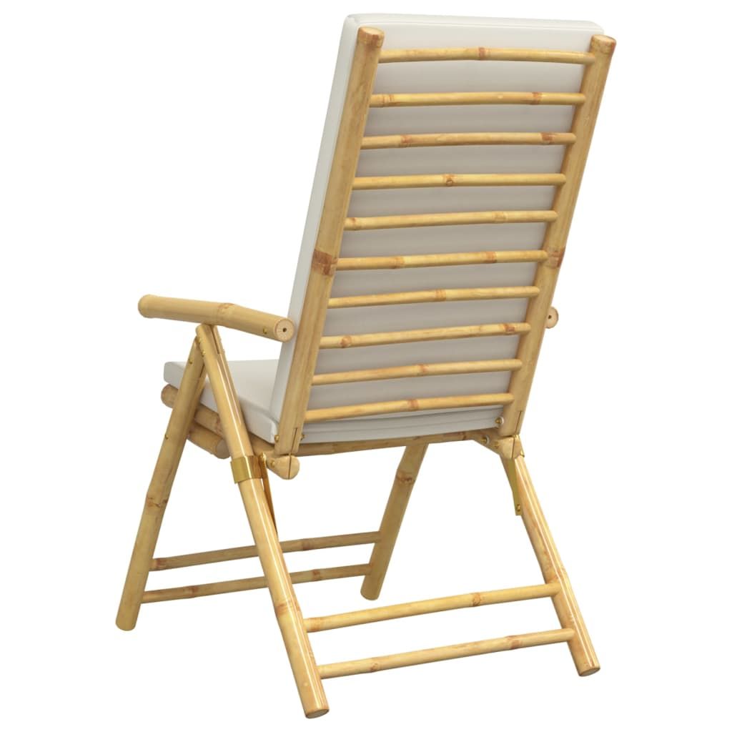 Buy farmhouse furniture Best Farmhouse Outdoor Chair Set | Garden Reclining Set of 4 Cream White Bamboo - Modern Cottage Farmhouse Furniture