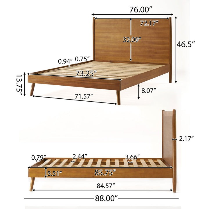 Buy farmhouse furniture Cohron Solid Wood Platform Bed (CAL KING BED) - Modern Cottage Farmhouse Furniture