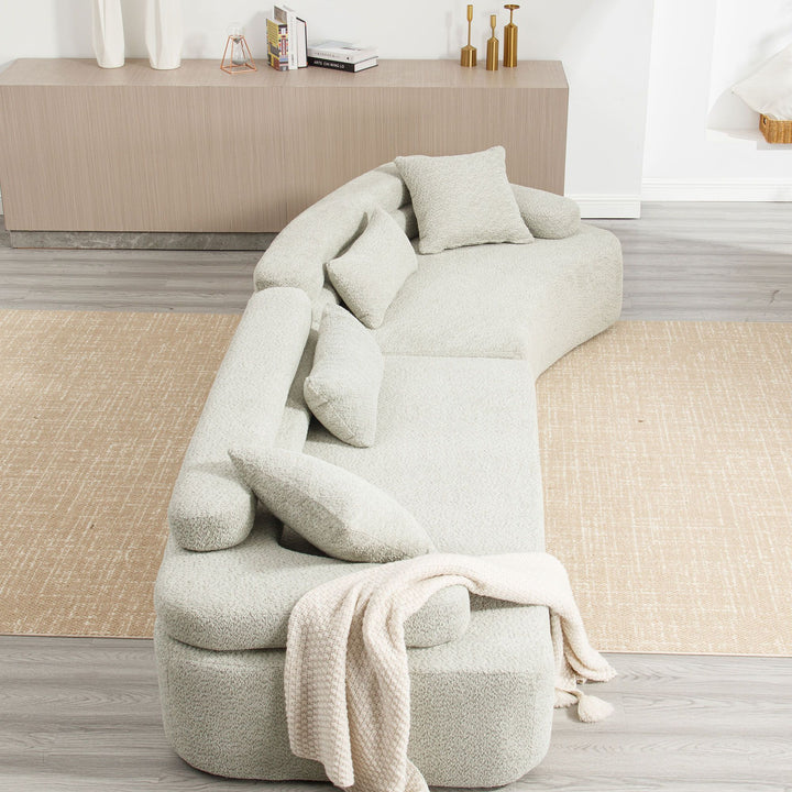 Buy farmhouse furniture Upholstered Curve Modern Minimalist Farmhouse Sofa Couch - Modern Cottage Farmhouse Furniture